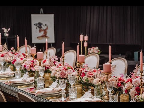 "Pink and Gold Fairytale" Birthday Dinner at Pomegranate Spa Hotel ADT details by Mya Wedding Greece
