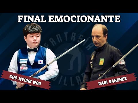 DANI SÁNCHEZ teaches CHO MYUNG WOO how to play billiards