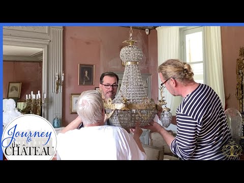 Two BEAUTIFUL Chateau CHANDELIER RESTORATIONS with friends - Journey to the Château, Ep. 102