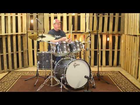 Gretsch Brooklyn Deep Black Marine Pearl Drum Set - 22, 10, 12, 16