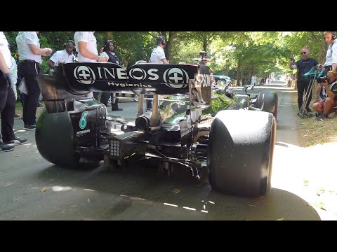 Thumbnail for George Russell in the Mercedes-AMG F1 W10 EQ Power+ - Engine Start, Donuts & Accelerating! by Mercedes AMG F1 W10 EQ Power+