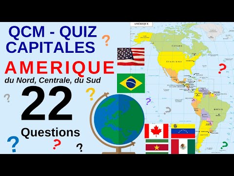 QCM - Capitals Quiz - North, Central, South America - 22 countries (AUDIO) - Capitals of the world