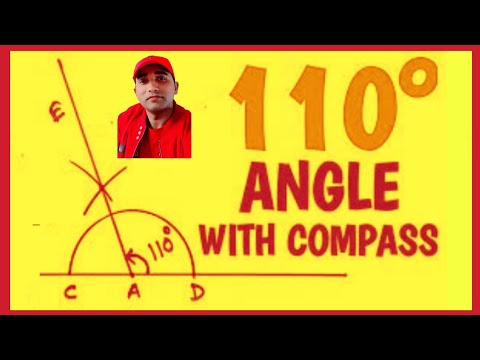How to construct 110 degree angle with compass |  110 degree construction