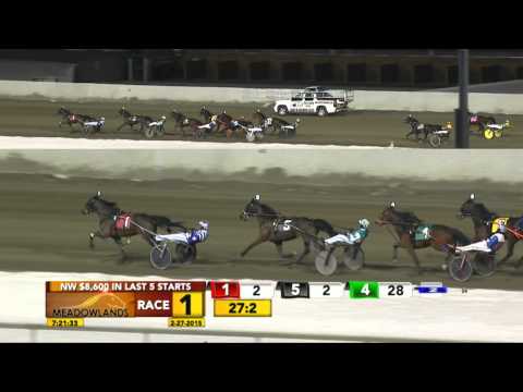 Meadowlands February 27, 2015 - Race 1 - Cashahallic