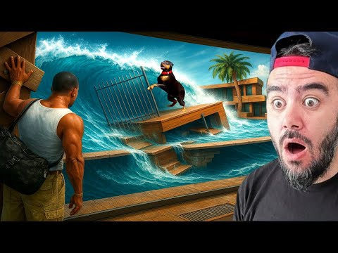 FRANKLIN PROTECTED HIS HOUSE FROM TSUNAMI WAVES - GTA 5 MODS