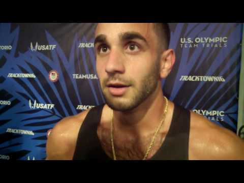 Robby Andrews talks after 1st round of 1500 at 2016 US Olympic Track and Field Trials