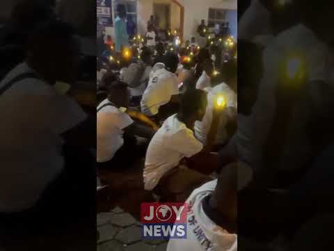 NPP supporters have gathered for an ongoing vigil for Wontumi, offering fervent prayers for him.