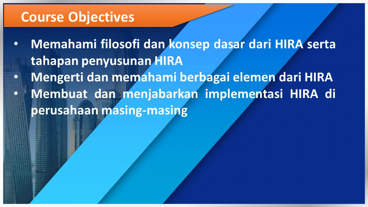 Training Hazard Identification And Risk Asessment (HIRA)
