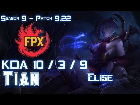 FPX Tian ELISE vs EKKO Jungle - Patch 9.22 EUW Ranked