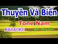 Karaoke - Thuyền Và Biển  - Tone Nam - Nhạc Sống -  gia huy beat