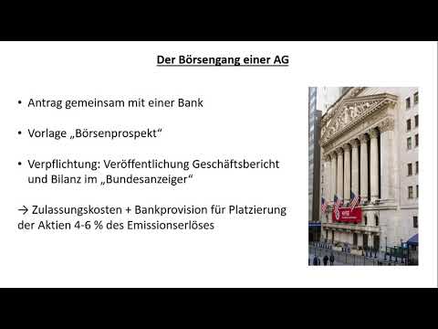 Rechtsformen von Unternehmen 7: Die Aktiengesellschaft (AG) - Teil 2 - Eigenkapital und Börse