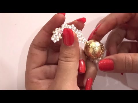 DIY || How to make White Flower Jumka Earrings at home - Party Wear Jumkas - Art with HHS Video
