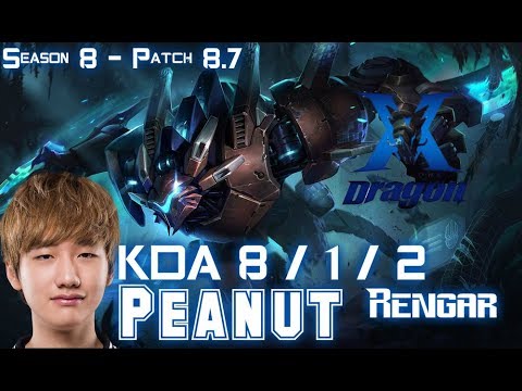 KZ Peanut RENGAR vs OLAF Jungle - Patch 8.7 KR Ranked