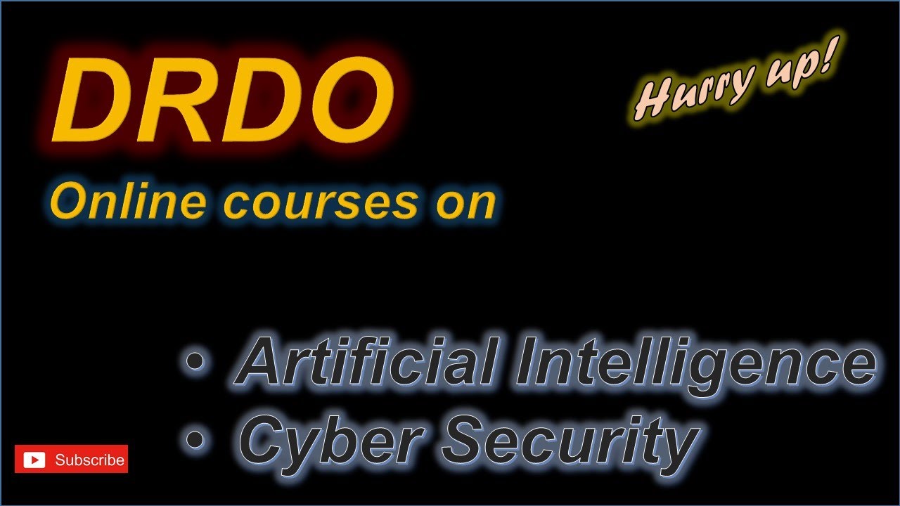 DRDO is offering online courses on Artificial Intelligence, ML & Cyber Security || D.R.D.O || DIAT