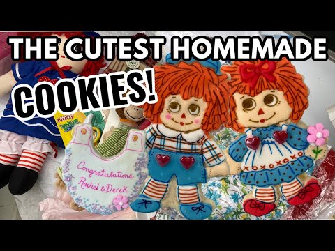 THE CUTEST RAGGEDY ANN AND ANDY DOLL COOKIES + ADORABLE BABY GIFTS