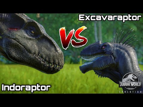 Excavaraptor vs Indoraptor - Jurassic World Evolution.