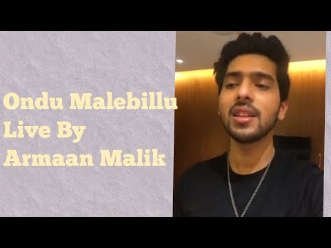 Ondu Malebillu Live by - Armaan Malik | Chakravarthy | Darshan