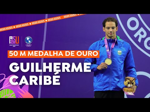 Guilherme Caribé se lleva oro en la final de los 50m libres- Juegos Panamericanos Junior Asu2025