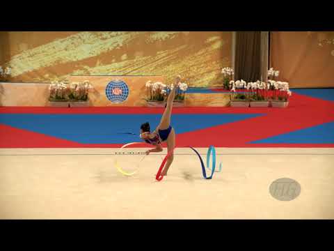 KIM Chaewoon (KOR) - 2018 Rhythmic Worlds, Sofia (BUL) - Qualifications Ribbon