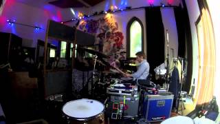 SWAN SONG Studio Drum Cam Mike Kelly Drummer THE MISSION UK