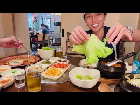 Almoço no restaurante de churrasco coreano Guiga em Tanjong Pagar - Ăn trưa tại nhà hàng BBQ Hàn Quốc Guiga