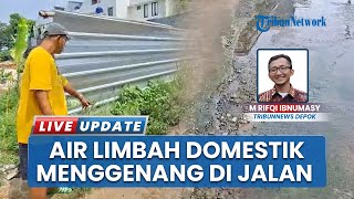 Genangan Air Limbah di Cilodong Depok Timbulkan Bau & Buat Kecelakaan, Warga Minta Segera Ditangani