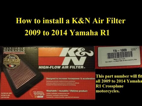 How to Install a K&N Air Filter 2009 to 2014 Yamaha R1 Crossplane