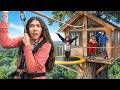 Staying ALONE Overnight In Our OWN Tree House GONE WRONG Familia Diamond