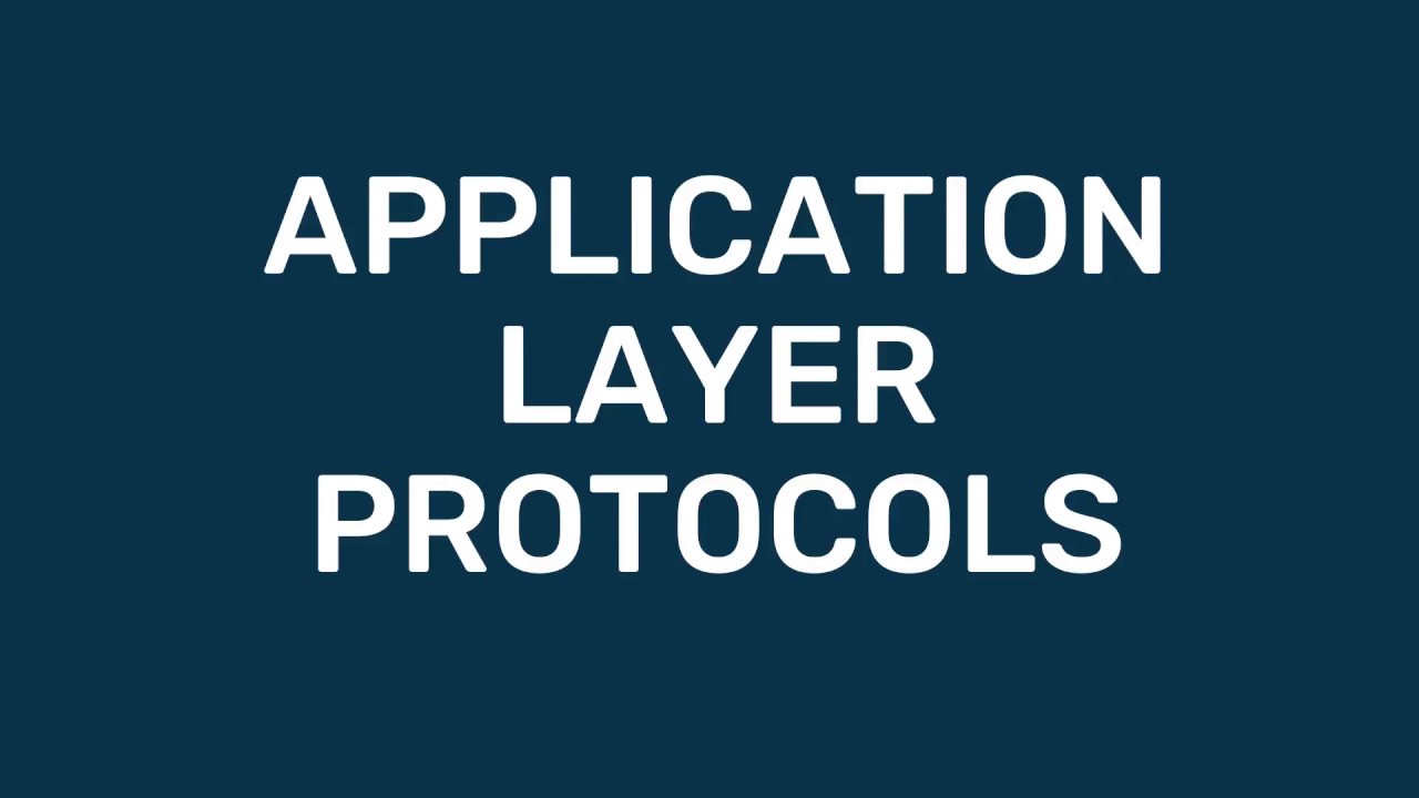 A-Level Comp Sci: Application Layer Protocol