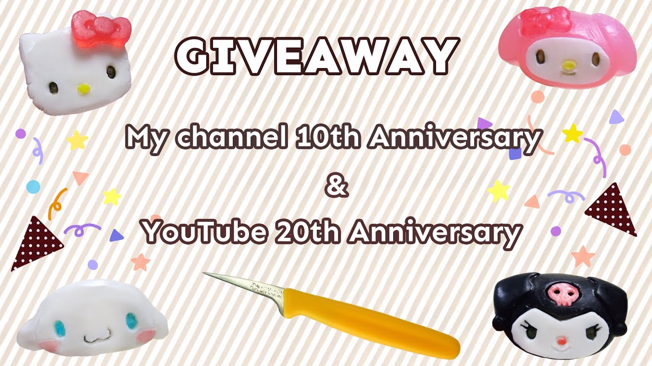 SOAP CARVING GIVEAWAY 🎁 [ CLOSED ] My Channel 10th Anniversary & YouTube 20th Anniversary