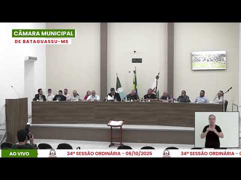 34ª Sessão Ordinária da Câmara de Vereadores de Bataguassu