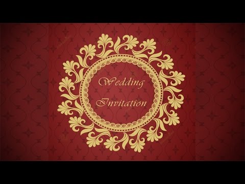 How to design a Wedding Invitation Card Front Page...