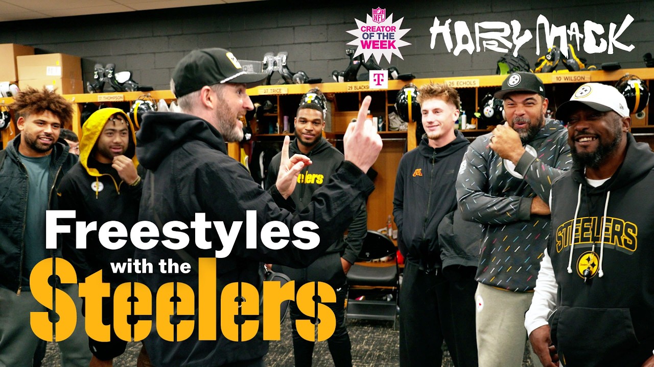 Rapper @HarryMack Freestyles with the Steelers!