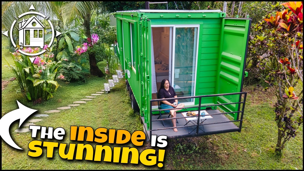 Picture of The Green Box Is an Off-Grid Container Tiny Home Tucked Into the Lush ...