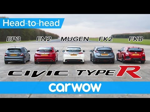 Honda Civic Type R generations DRAG & ROLLING RACE, BRAKE TEST and review | Head2Head