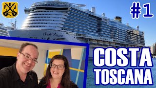Costa Toscana Pt.1 - Our First Costa Cruise! - Embarkation Day, Exploring The Ship, Pop Art Show
