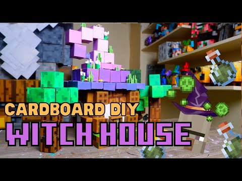 DIY Cardboard Craft: Create a Witch House in Minecraft  🧙‍♀️ | Step-by-Step Wizardry Tutorial