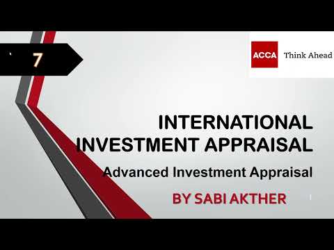 ACCA I Advanced Financial Management (AFM) I International Investment Appraisal - AFM Lecture 7