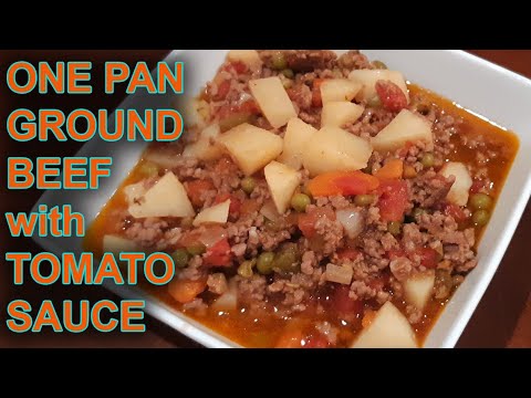ONE PAN GROUND BEEF IN TOMATO SAUCE | EASY GROUND BEEF...