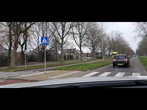 Driving the circle of Ommoord in Rotterdam a suburb on the east side of the city in the Netherlands