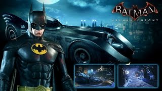 Batman: Arkham Knight - 1989 Batmobile & Skin Gameplay (Free Roam)