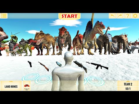 FPS Avatar All Weapons VS Every Unit in Snow Lands. Animal Revolt Battle Simulator