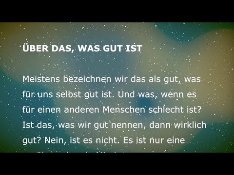 About what is good - Braco Official TV