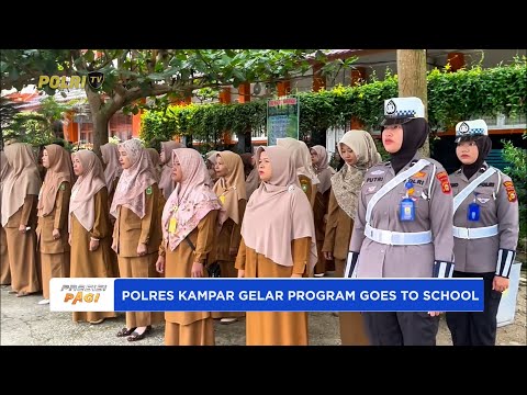 SATLANTAS POLRES KAMPAR GELAR PROGRAM GOES TO SCHOOL, BERIKAN EDUKASI KESELAMATAN BERLALU LINTAS
