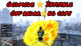 Invisible⚠️Solo God Mode Glitch⚠️GTA 5 Online⚠️No Cops