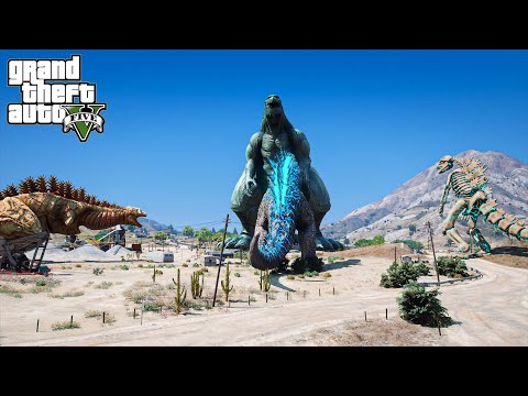 Godzilla Earth vs Godzilla, Skeleton Godzilla. Shin Godzilla Second Form ( GTA V Mods )