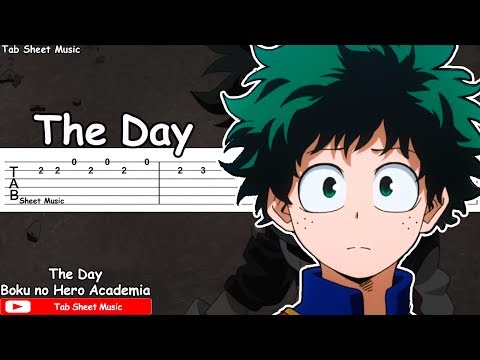 Boku no Hero Academia OP 1 - The Day Guitar Tutorial Video