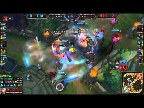 H2K vs GIA EU LCS Championship series Summer Playoffs 2015 H2k Gaming vs Giants game 3 highlights