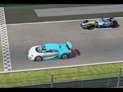 Bugatti Chiron vs Renault F1 2005 - Monza