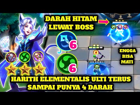 HARITH ELEMENTALIS ULTI TERUS||SAMPAI PUNYA 4 DARAH||DARAH HITAM LEWAT|| MAGIC CHESS UPDATE TERBARU